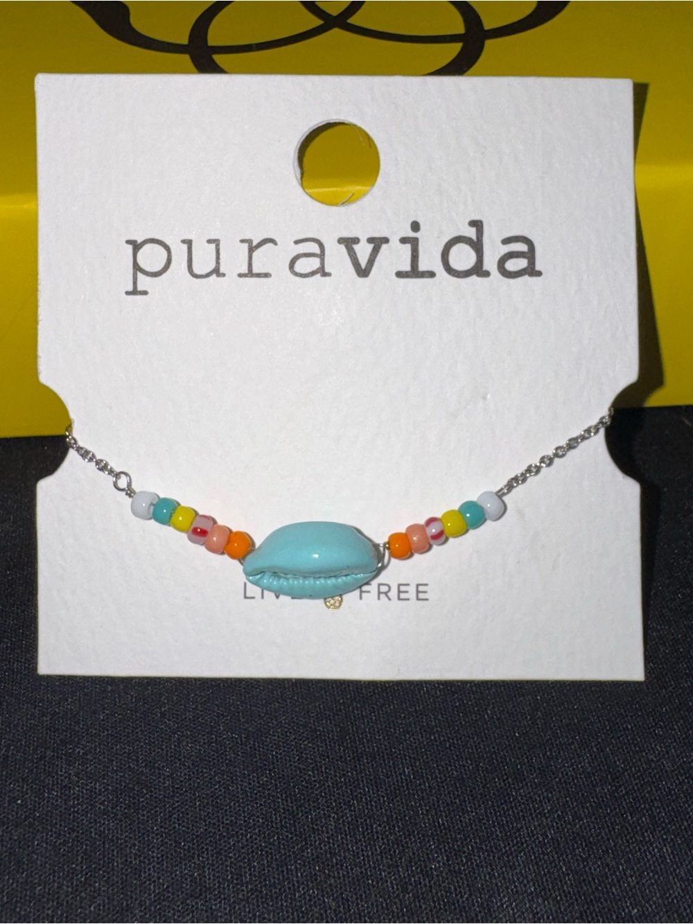 Pura Vida Candy Coated Cowrie
Slider Shell Bracelet NWT